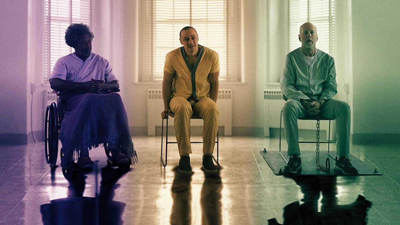 Glass could have crossed over with a fourth M. Night Shyamalan film. (Image: Universal)