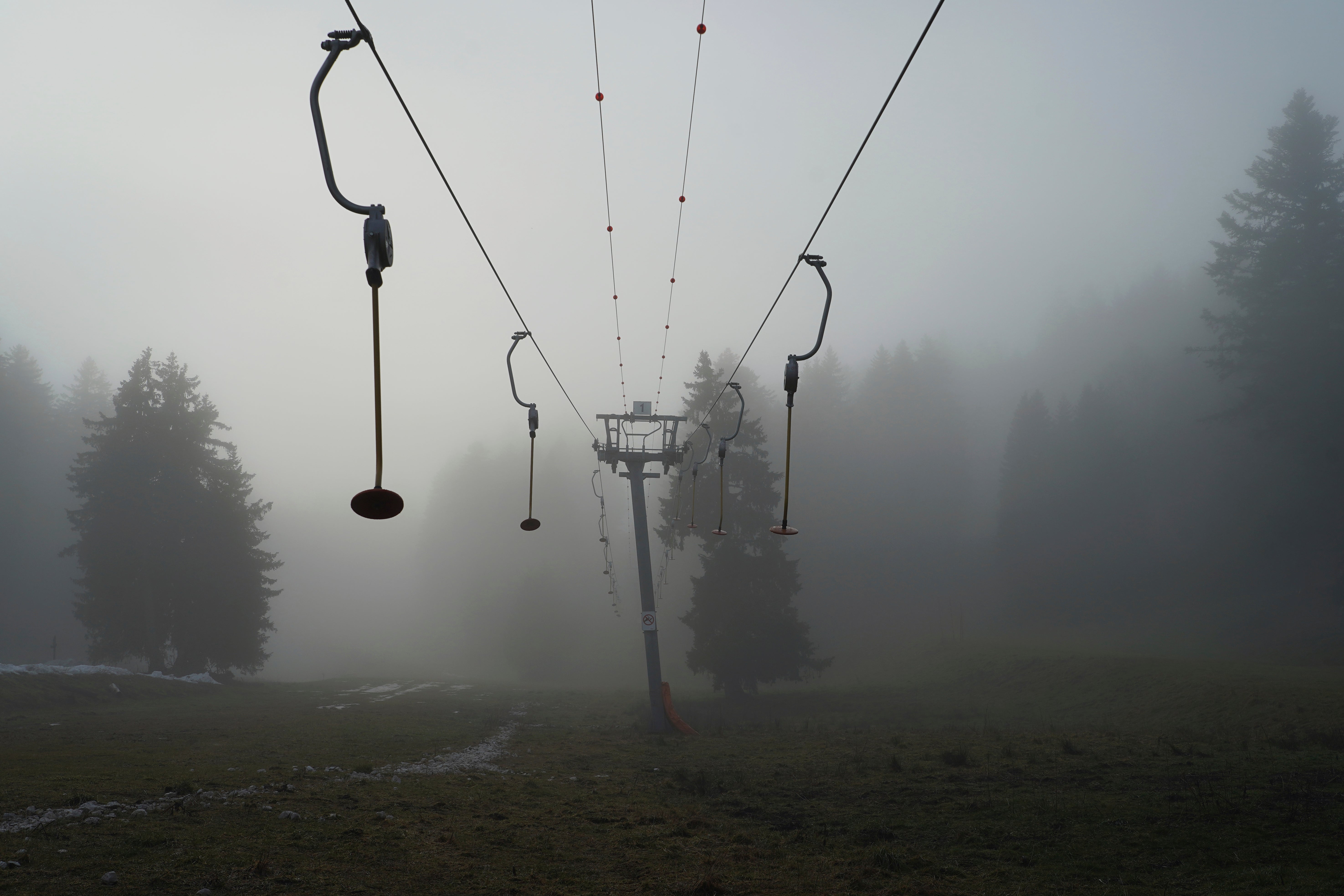 A closed ski lift in Le Revard, near Aix-les-Bains, in the French Alps. (Photo: Laurent Cipriani, AP)