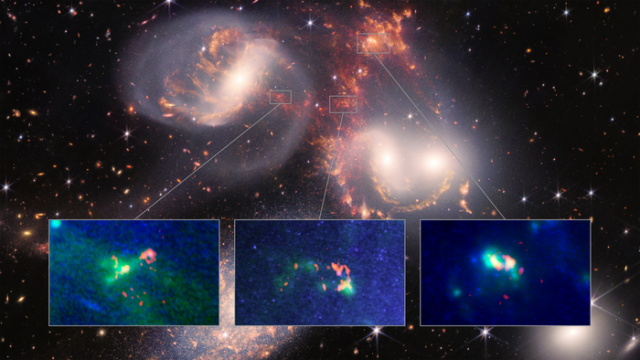 Telescopes Reveal a Frenzy of Gas in Stephan’s Quintet