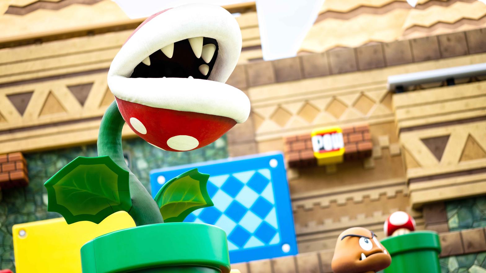 Piranha plans? Pow blocks? This is Mario alright. (Image: Hamilton Pytluk/Universal Studios Hollywood)