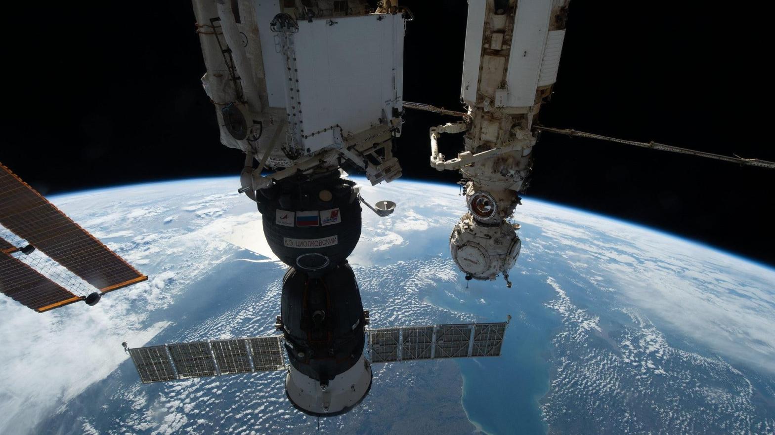 The Soyuz MS-22 crew ship at it appeared on October 8, 2022. (Photo: NASA)