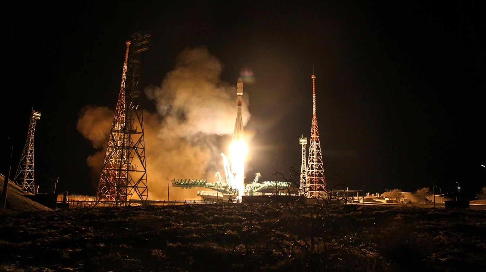 Russia's Soyuz rockets were used to launch OneWeb satellites from French Guinea.  (Photo: Roscosmos, AP)
