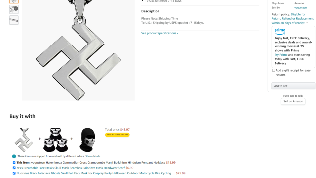 Amazon Removes Some Nazi Paraphernalia From Site After Jewish Group Claims It Monetises Hate