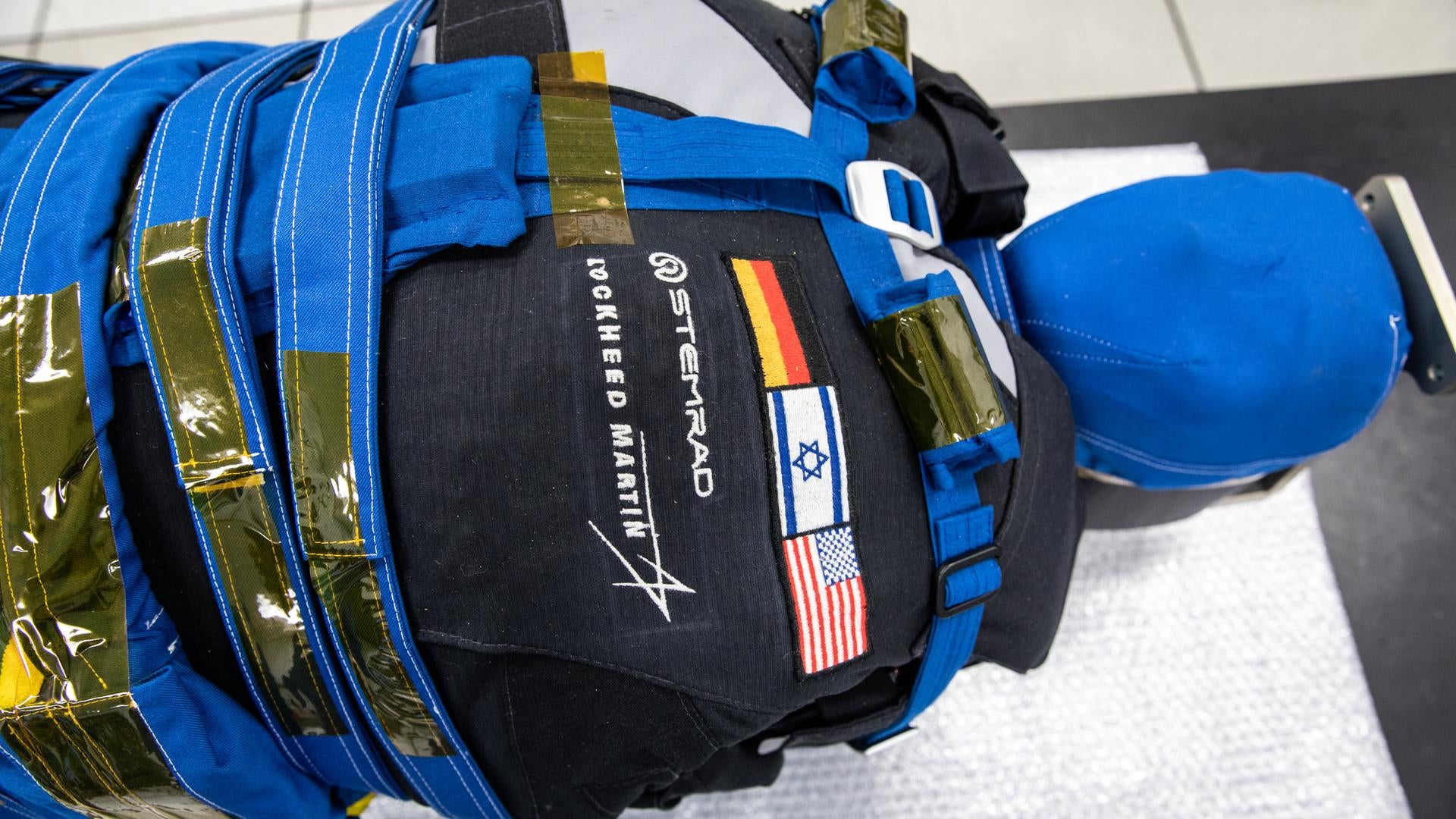 Zohar wearing the protective Astrorad vest. (Photo: NASA/Kim Shiflett)