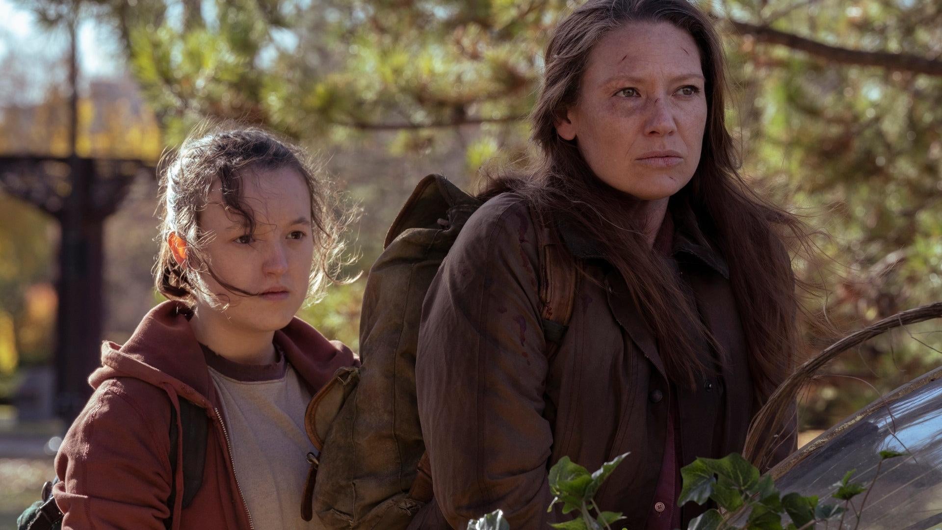 A cautious Ellie and Tess. (Image: HBO)
