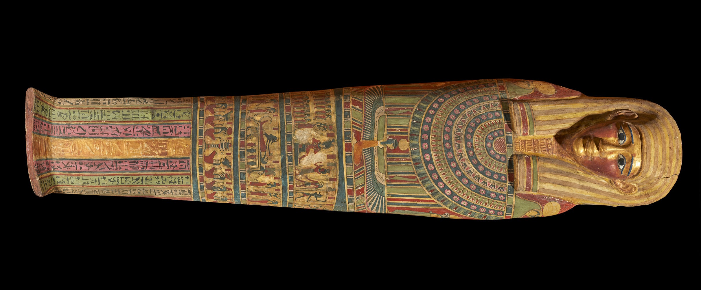 The mummy's outer coffin, two in its sarcophagus. (Image: SN Saleem, SA Seddik, M el-Halwagy)
