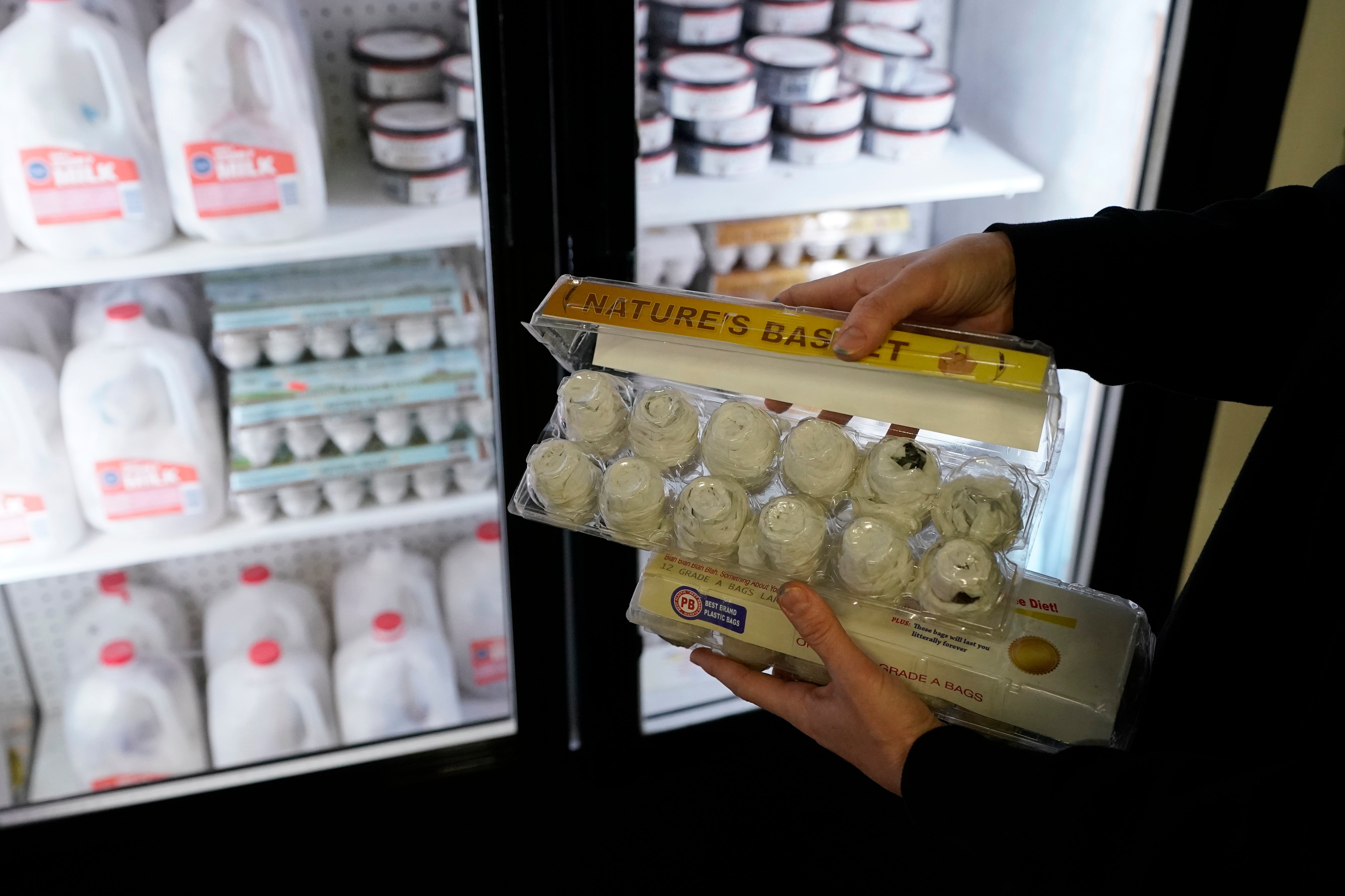 The plastic dairy section. (Photo: Carlos Osorio, AP)