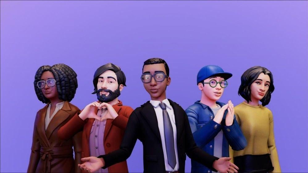 Microsoft's Mesh avatars were first showed off in October last year, but excitement over the 'metaverse' has depleted significantly since late 2021. (Image: Microsoft)