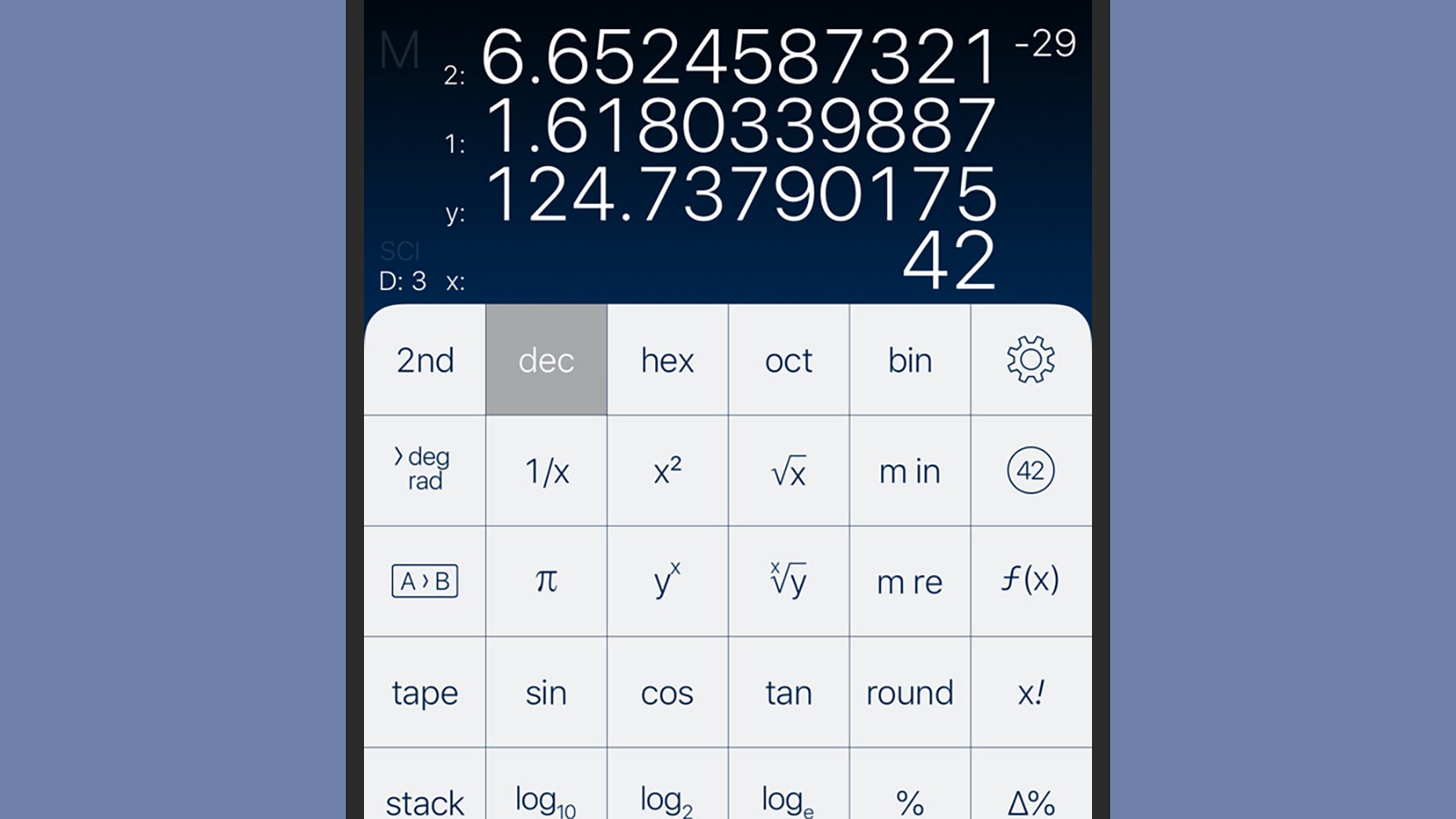 PCalc takes your calculating to the next level. (Screenshot: PCalc)
