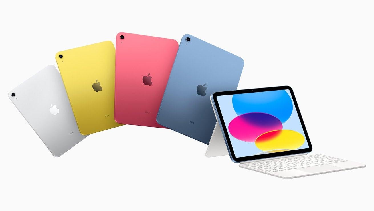 Apple revealed its multi-coloured 10.9-inch liquid retinal display iPad design last year. (Image: Apple)