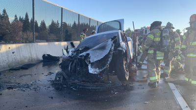 Tesla Model S Bursts Into Flames in California While Driver Was on Highway