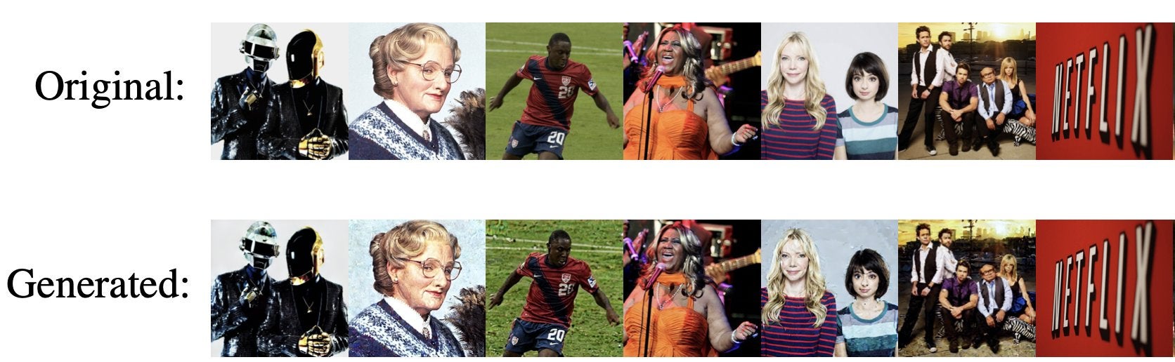 The bottom images were traced to the top images that were taken directly from AI's training data. All these images could have licence or copyright tied to them. (Image: Cornell University/Extracting Training Data from Diffusion Models)