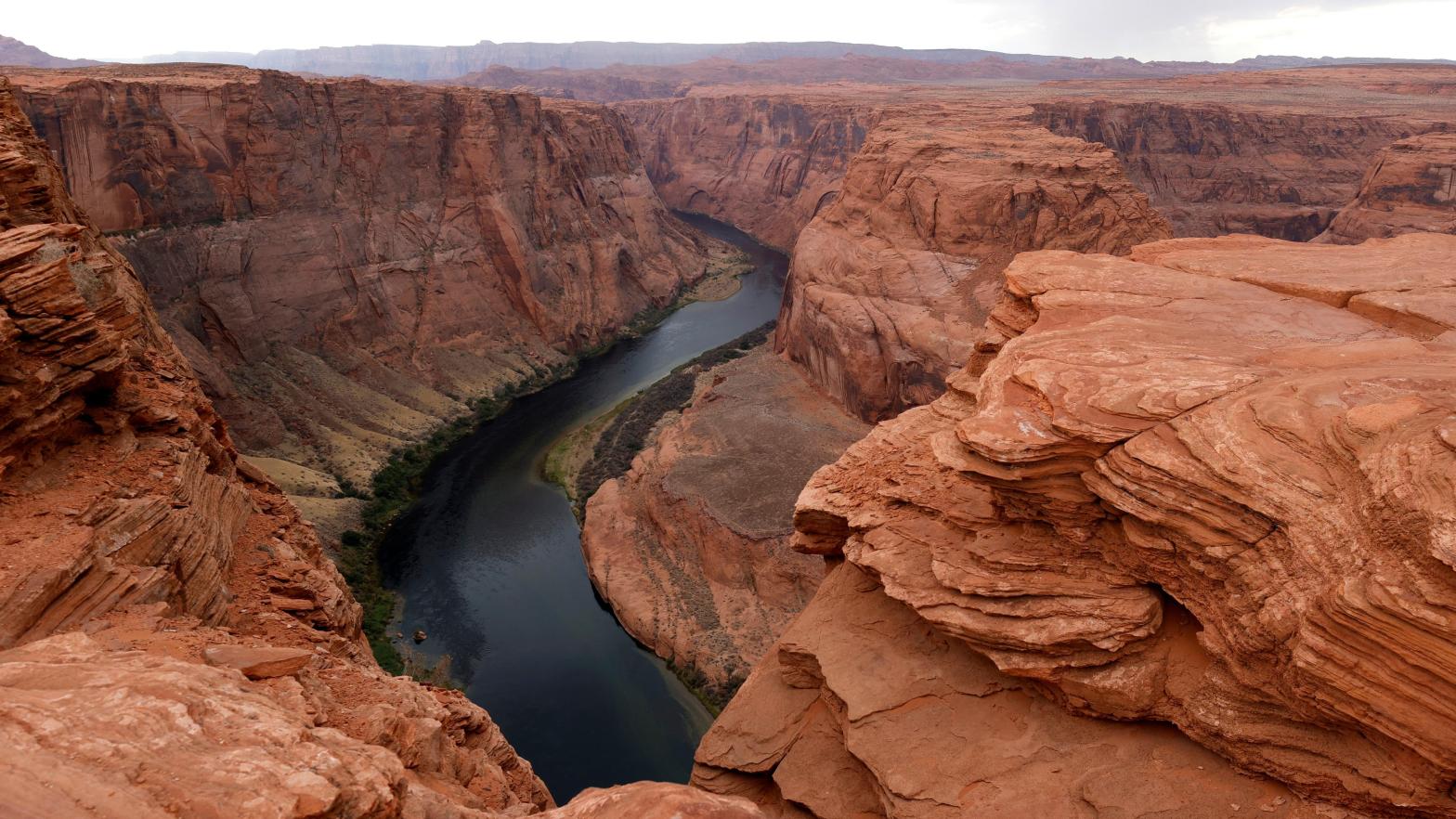 A view of the Colorado River as it flows around Horseshoe Bend on June 23, 2021 in Page, Arizona. (Photo: Justin Sullivan, Getty Images)