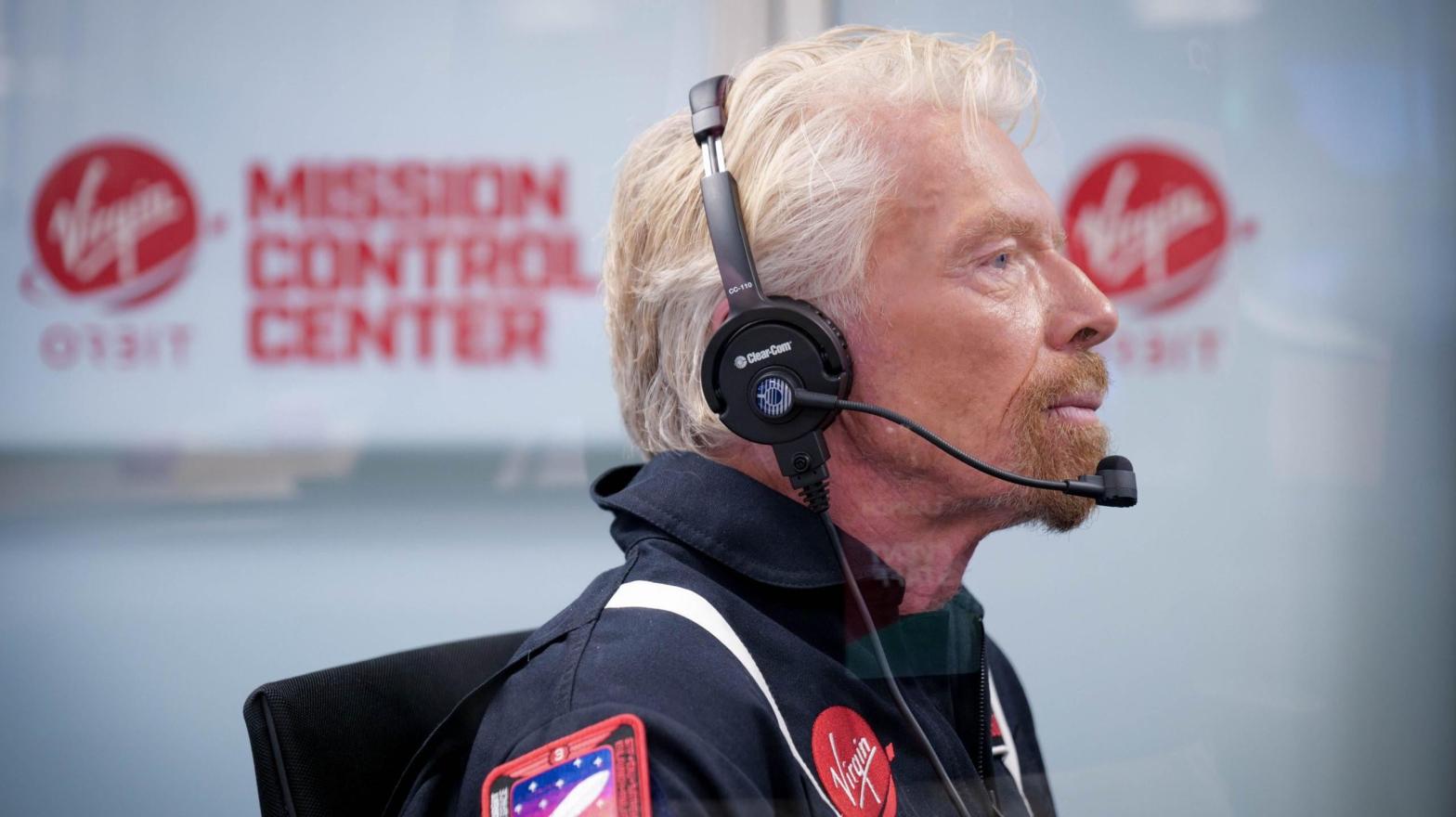 Virgin Group founder and owner Richard Branson during Virgin Orbit's Tubular Bells: Part One mission on June 30, 2021. (Photo: Virgin Orbit)