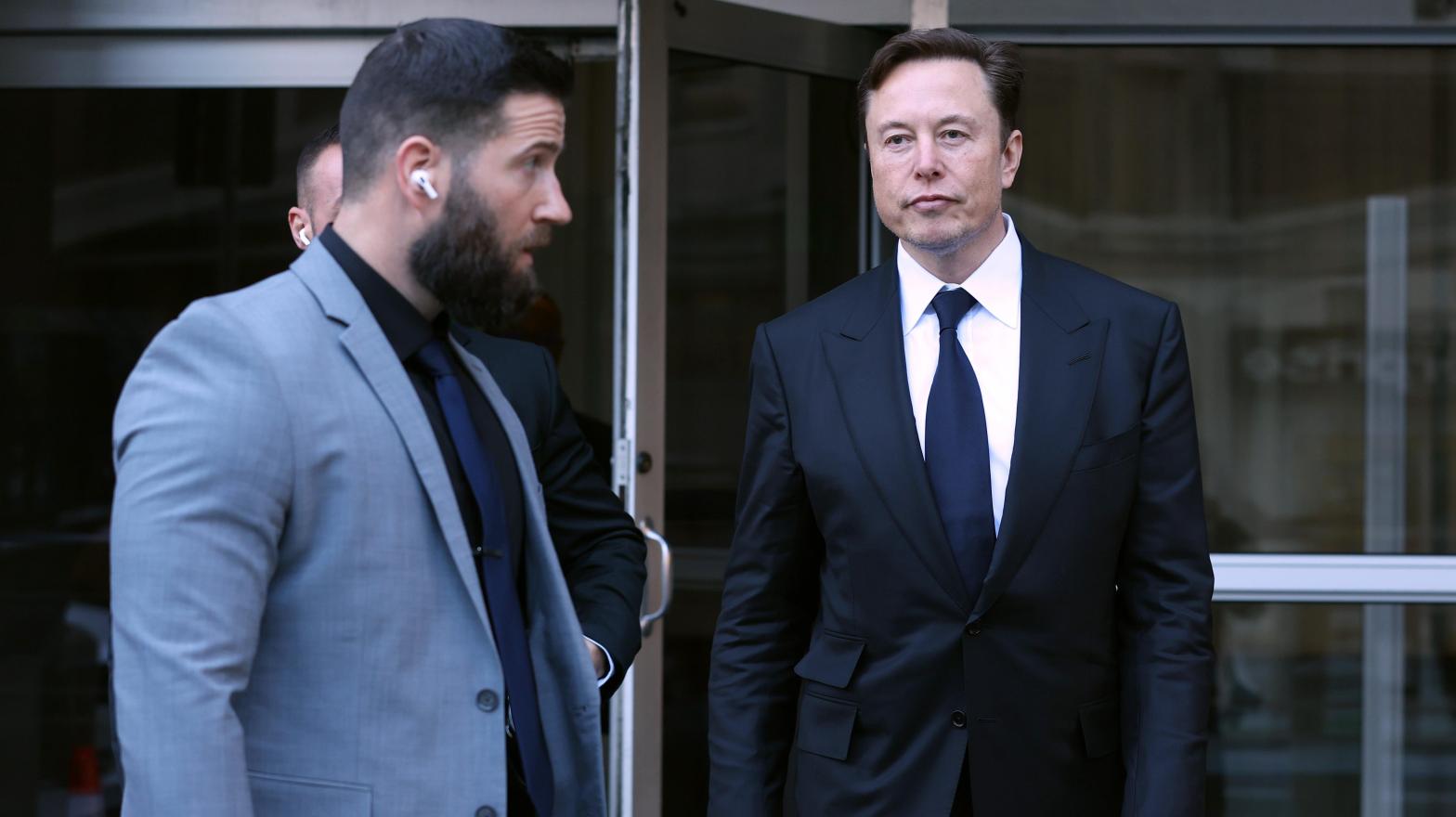 Tesla CEO Elon Musk leaves the Phillip Burton Federal Building on January 24, 2023 in San Francisco, California. Musk testified at a trial regarding a lawsuit that has investors suing Tesla and Musk over his August 2018 tweets saying he was taking Tesla private with funding that he had secure (Photo: Justin Sullivan, Getty Images)