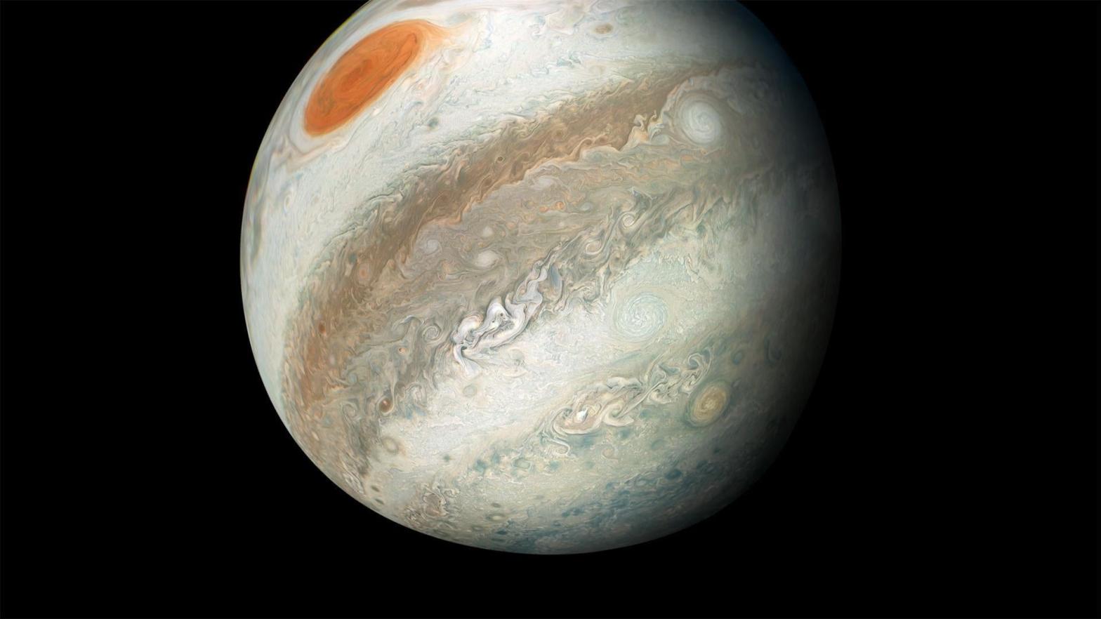 Jupiter, the reigning moon king. (Image: NASA/JPL-Caltech/SwRI/MSSS)