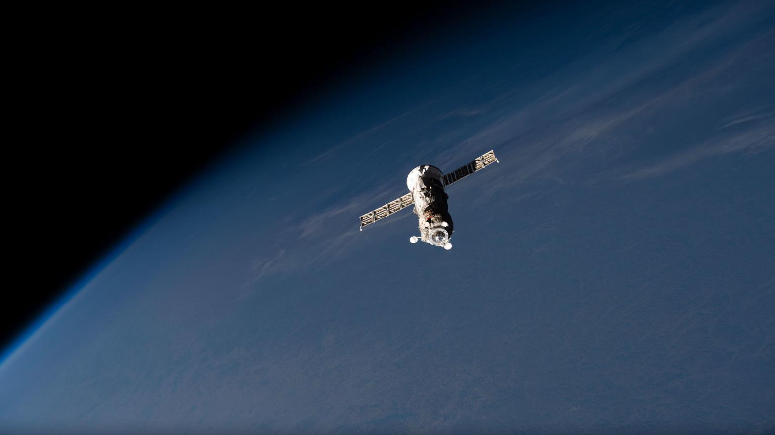 The ISS Progress 80 cargo spacecraft departing the space station on October 23, 2022. (Photo: NASA)