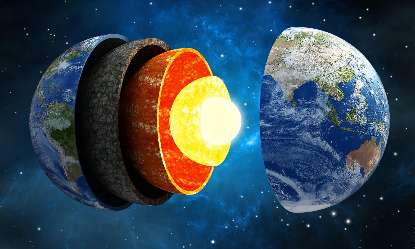 The layer of molten rock corresponds with the upper mantle, also known as the asthenosphere.  (Illustration: cigdem, Shutterstock)