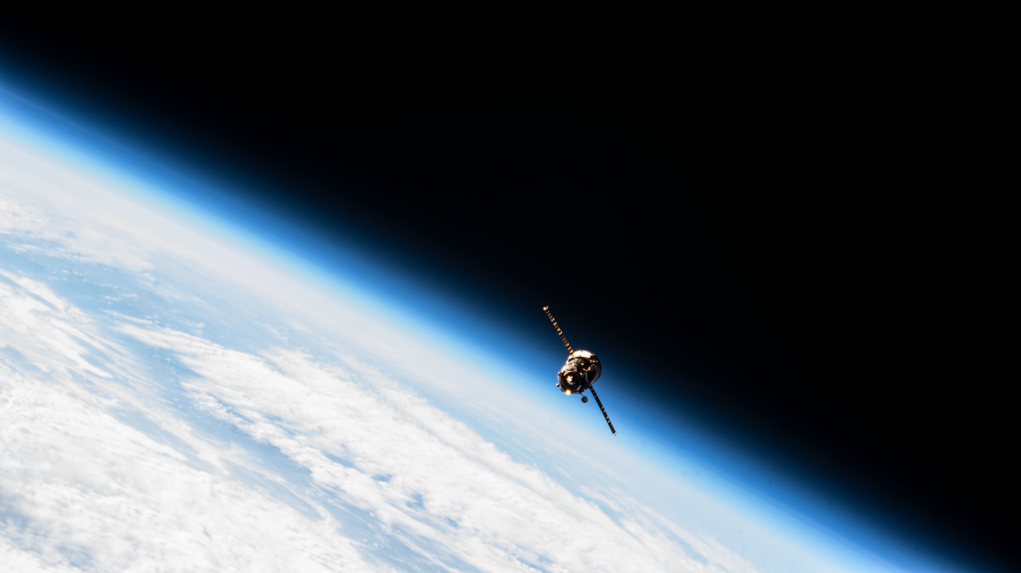 ISS Progress 81 resupply ship departing the ISS, February 7, 2023. (Photo: NASA)