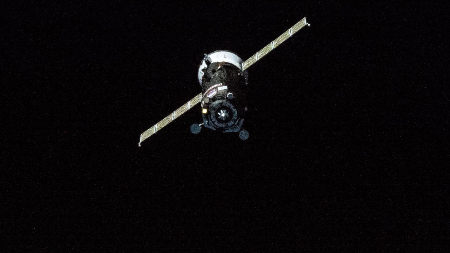The Progress 82 freighter approaching the ISS in October 2022.  (Photo: NASA)
