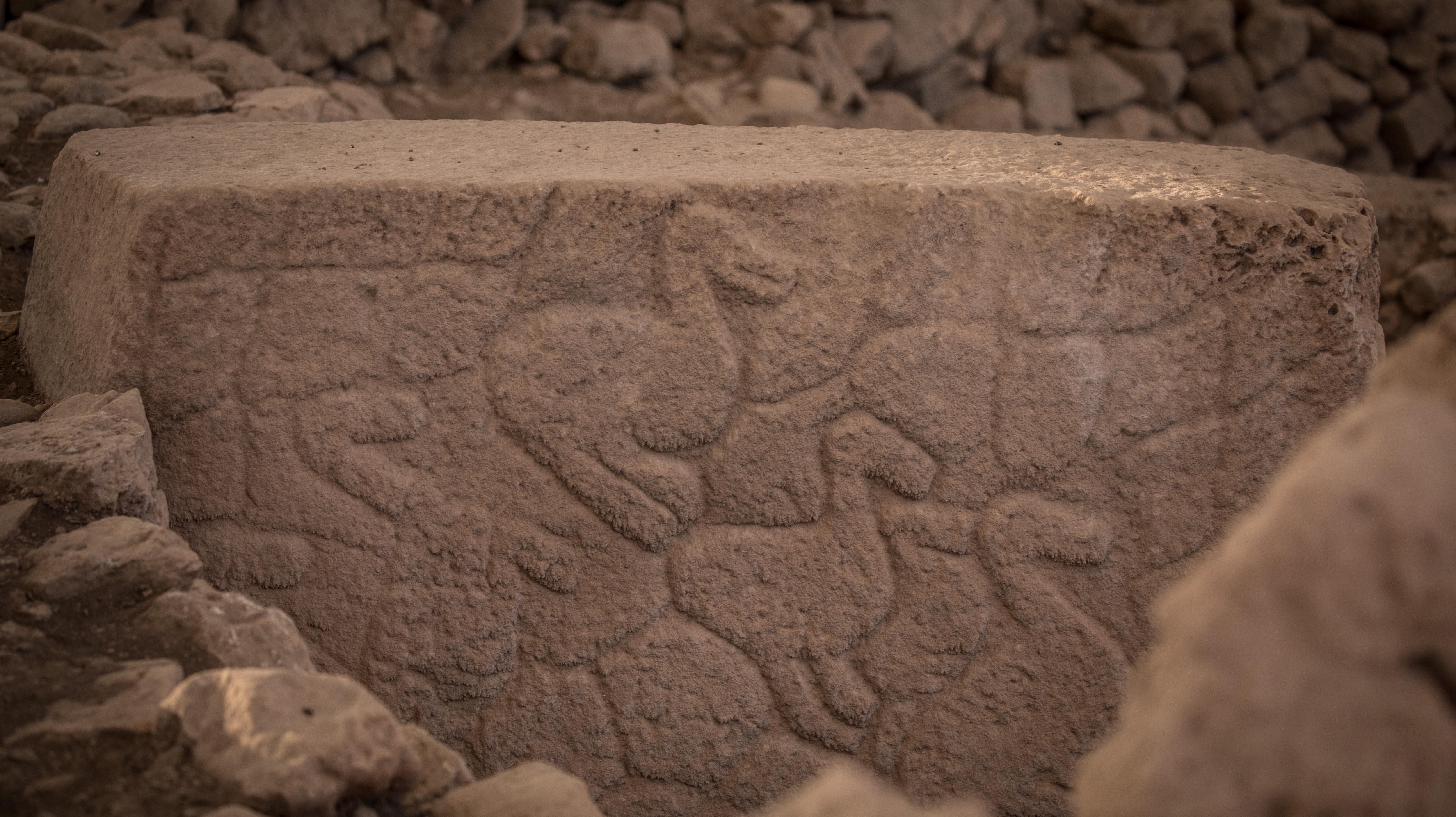 Apparent bird figures carved into a stone at Göbekli Tepe. (Photo: Chris McGrath, Getty Images)