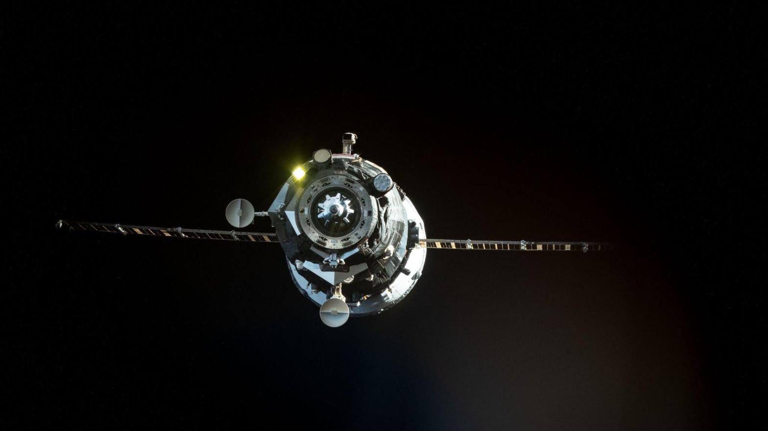 Russia's Progress 81 resupply ship (not to be confused with the afflicted Progress 82 ship), seen departing the ISS on February 7, 2023.  (Photo: NASA)