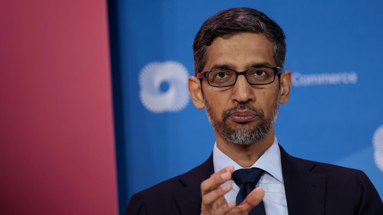 Google CEO Sundar Pichai told employees they already have 'thousands' of workers 'dogfooding' their Bard AI. (Photo: Anna Moneymaker, Getty Images)