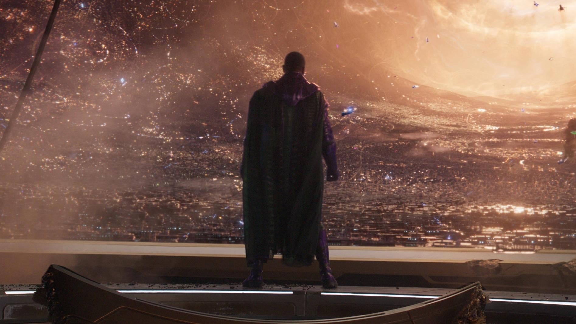 Kang looks out at his empire. (Image: Marvel Studios)