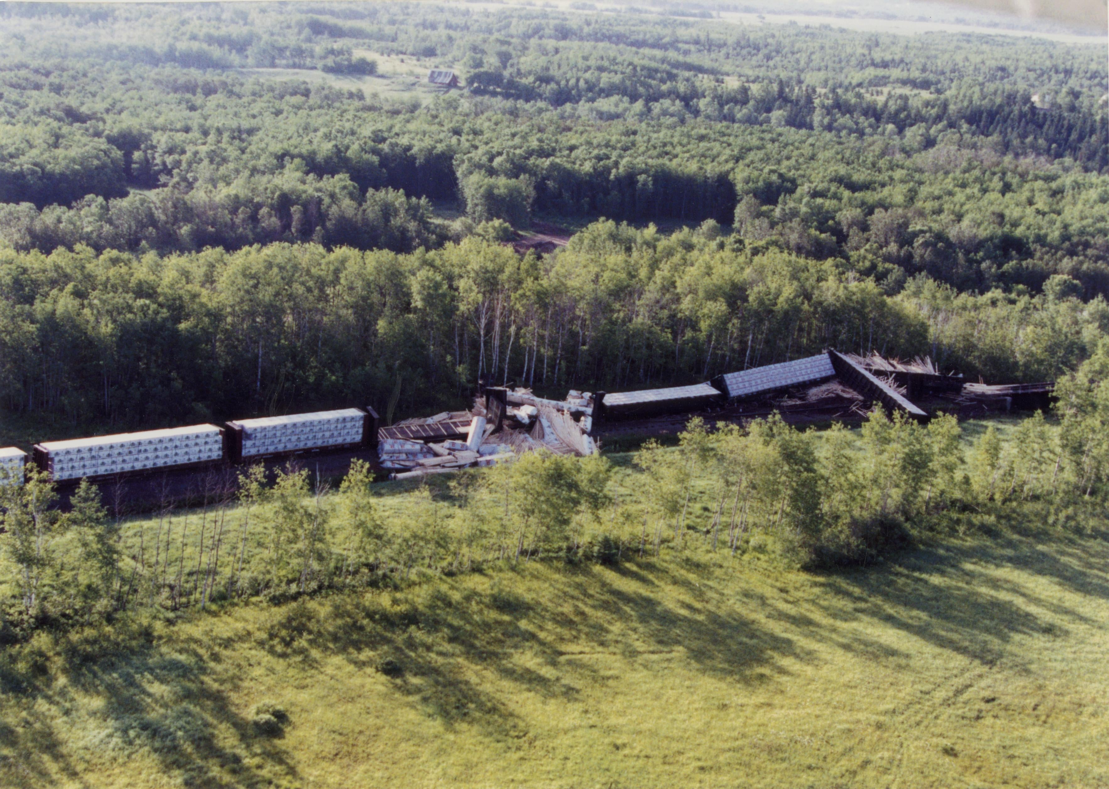 An aerial view of the derailment.  (Photo: University of Wisconsin-Madison, Other)