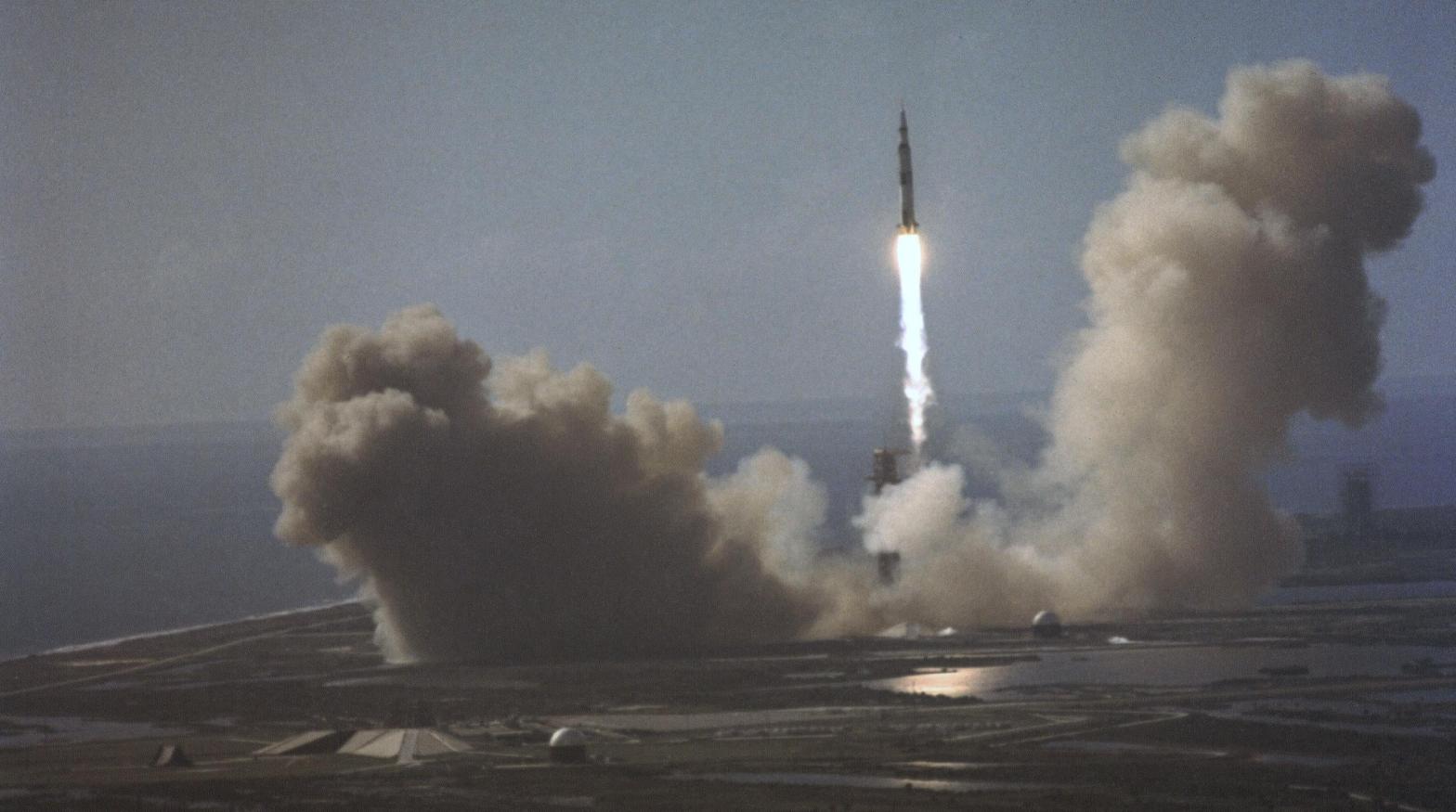 The Apollo 15 Saturn V blasting off from Kennedy Space Centre on July 26, 1971. (Photo: Associated Press, AP)