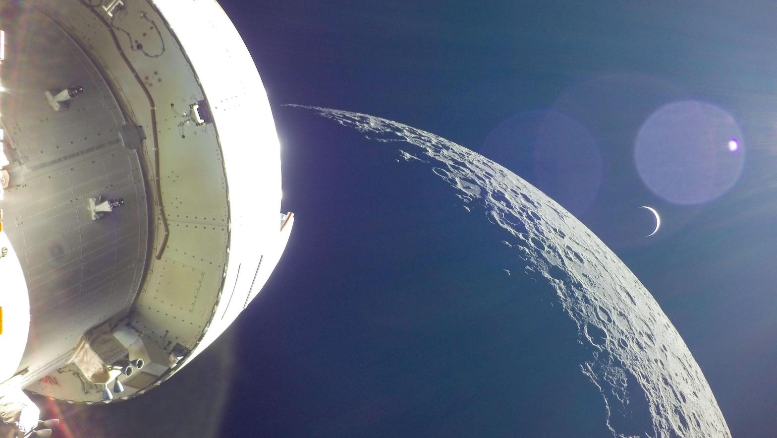 A spectacular view of the Moon during the recently concluded Artemis 1 mission.  (Photo: NASA)
