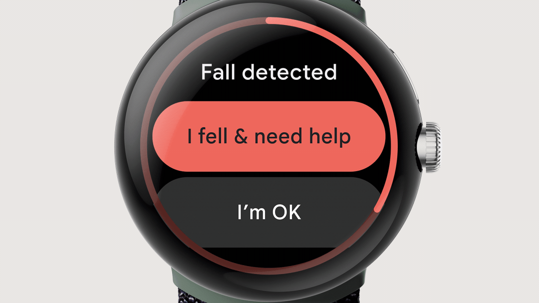 The notification prompt from the Pixel Watch's fall detection.  (Image: Google)
