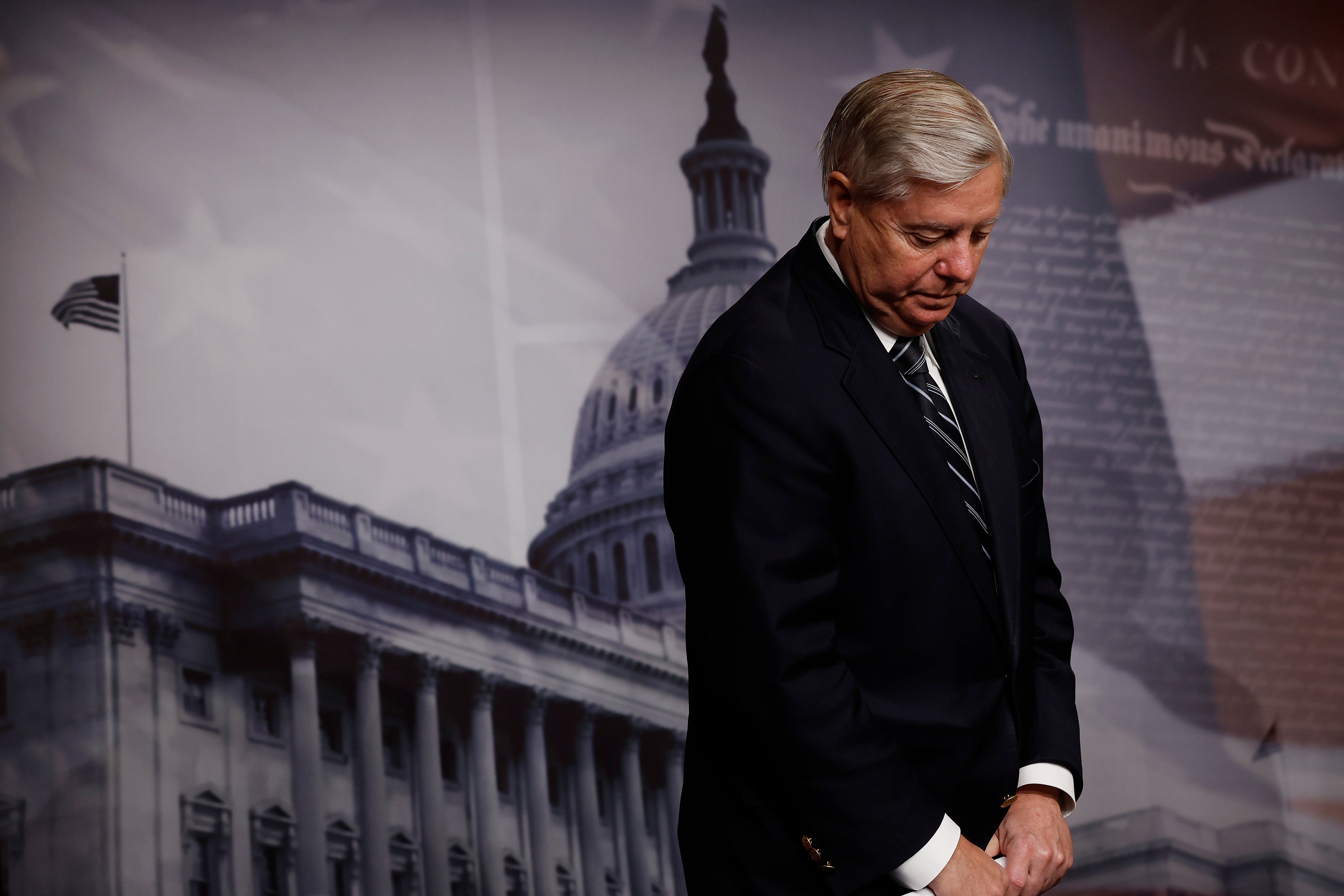 South Carolina Sen. Lindsey Graham during a February news conference. (Photo: Chip Somodevilla, Getty Images)