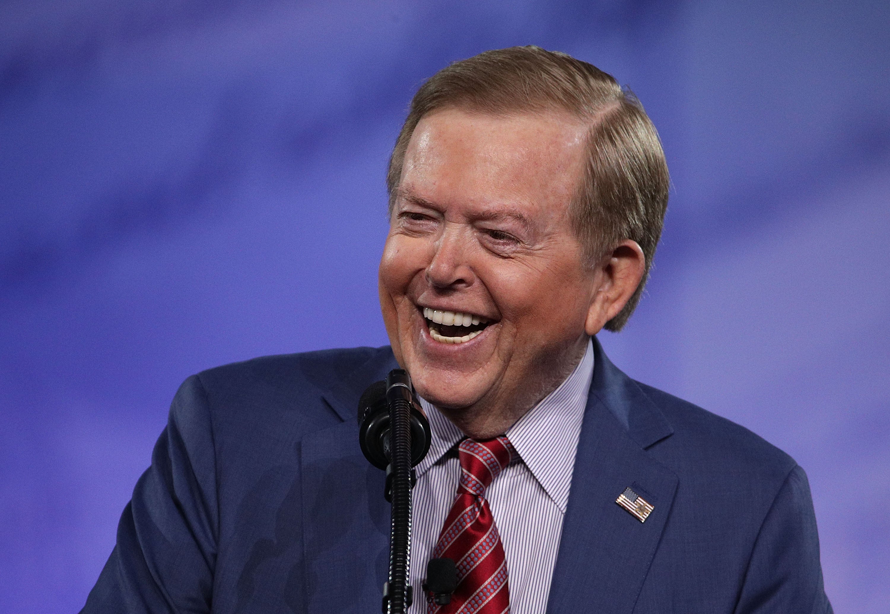 Former Fox News commentator Lou Dobbs during a 2017 CPAC convention. (Photo: Alex Wong, Getty Images)