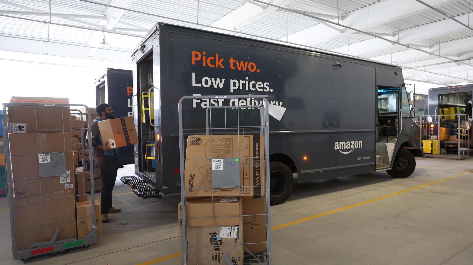Amazon's 'Netradyne' AI reportedly tracks driver's moves and has allegedly cited them for violations if they do anything from sipping coffee to scratching their beard while on the move. (Photo: Justin Sullivan, Getty Images)