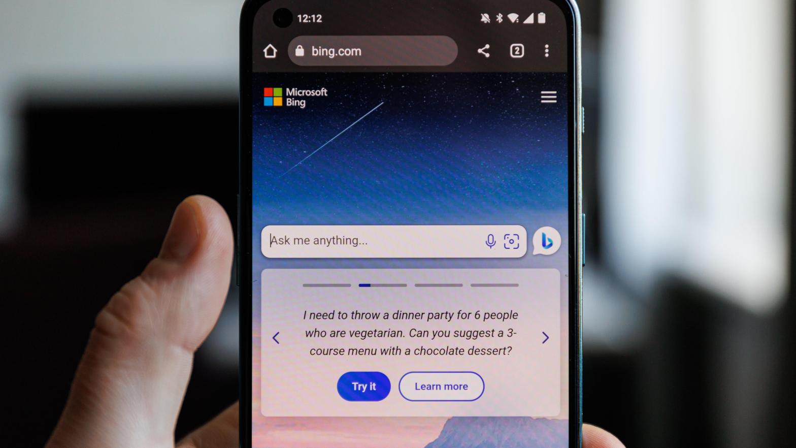Bing AI now has three different versions of the chatbot, 'Creative,' 'Balanced,' and 'Precise.' (Photo: Rokas Tenys, Shutterstock)
