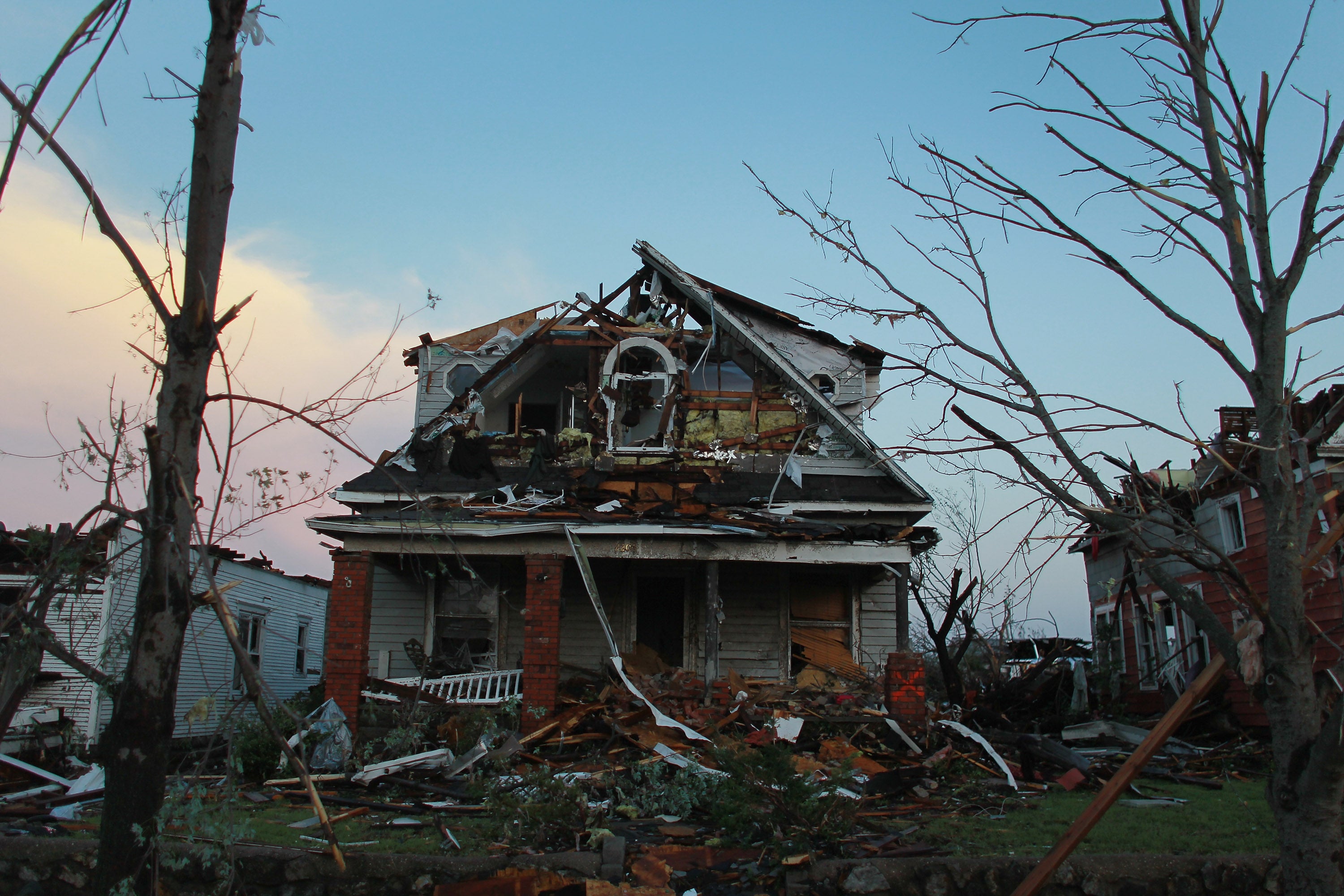 A destroyed home after a massive tornado passed through Joplin, Missouri, in May 2011. (Photo: Joe Raedle, Getty Images)