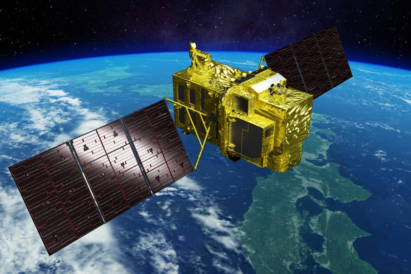 Conceptual image of ALOS-3 satellite. (Image: JAXA)