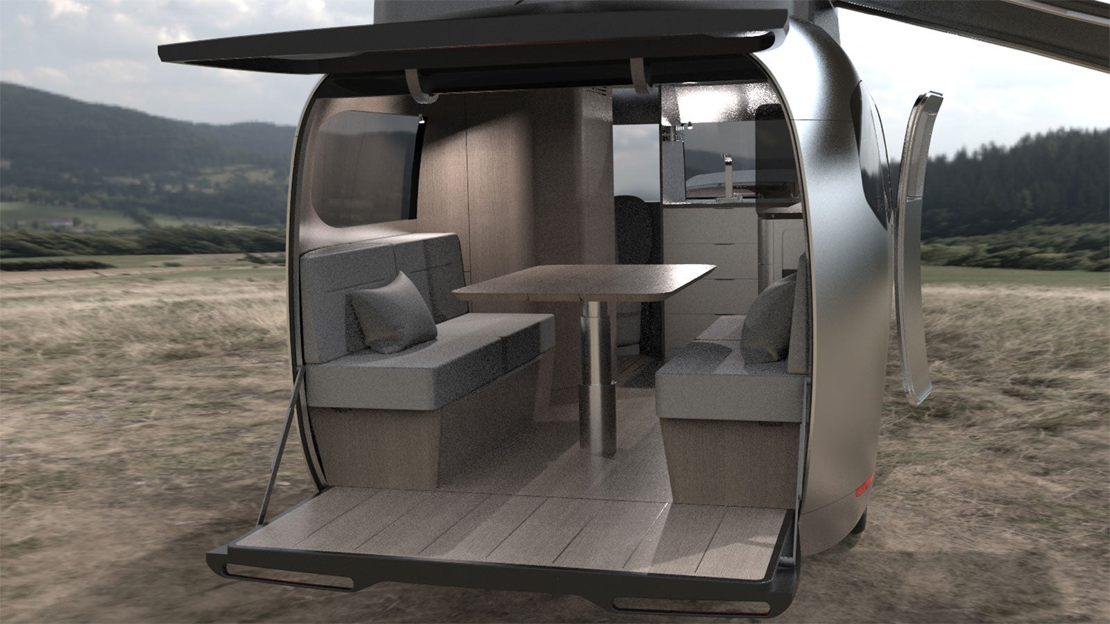 Airstream and Porsche’s Futuristic RV Would Look Great Hooked to Your Taycan