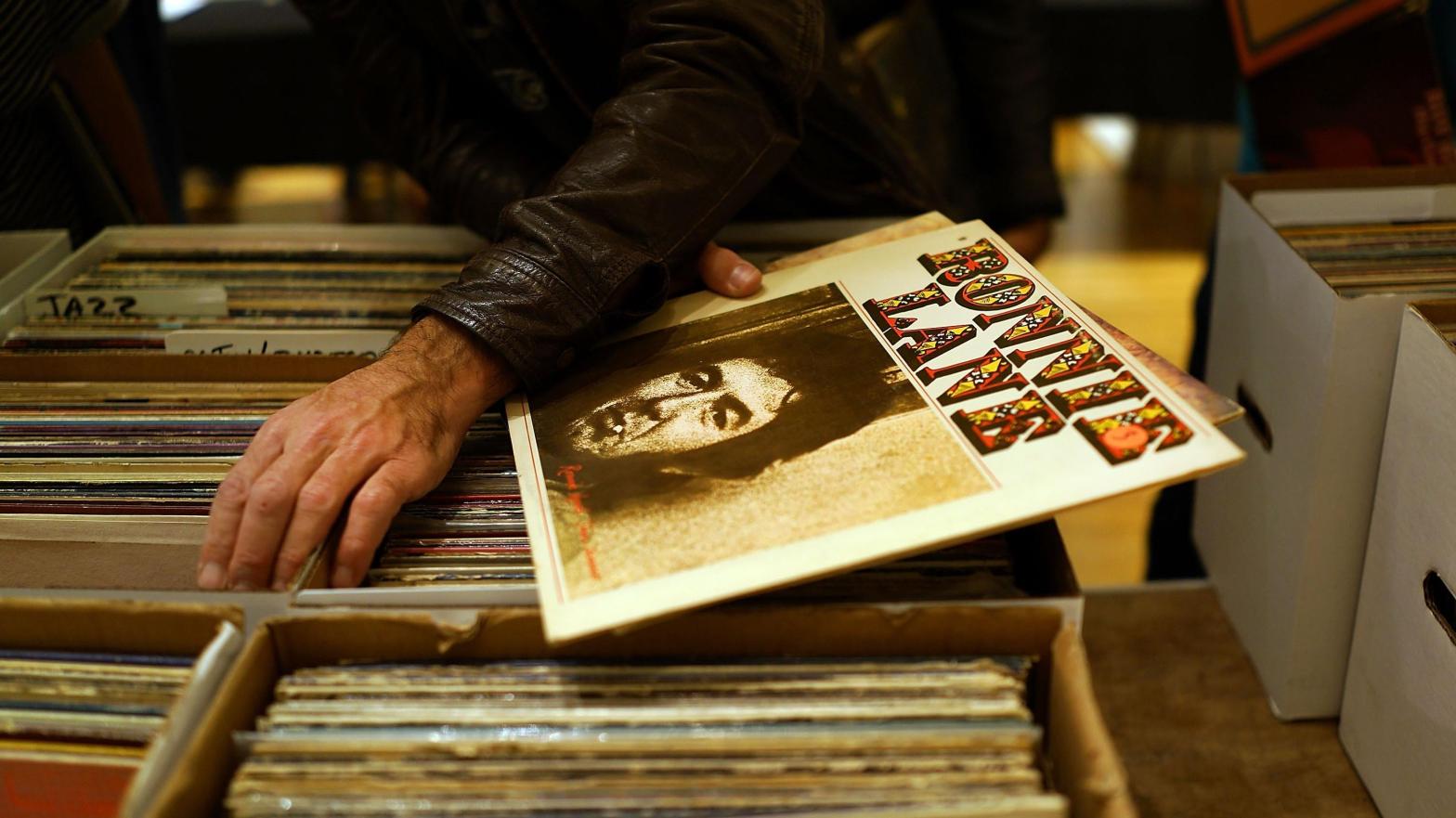 The allure of the vinyl record may have made a comeback during the height of the covid-19 pandemic, when live music was shut down. (Image: Spencer Platt, Getty Images)