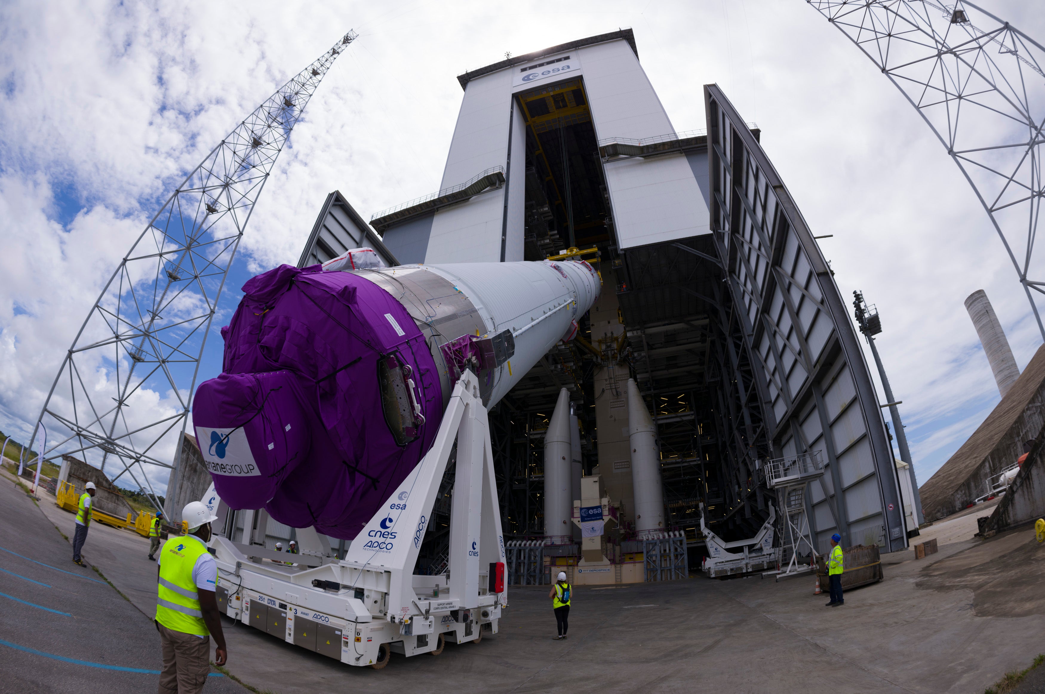 An Ariane 6 test model central core during testing. (Photo: ESA/S. Corvaja)