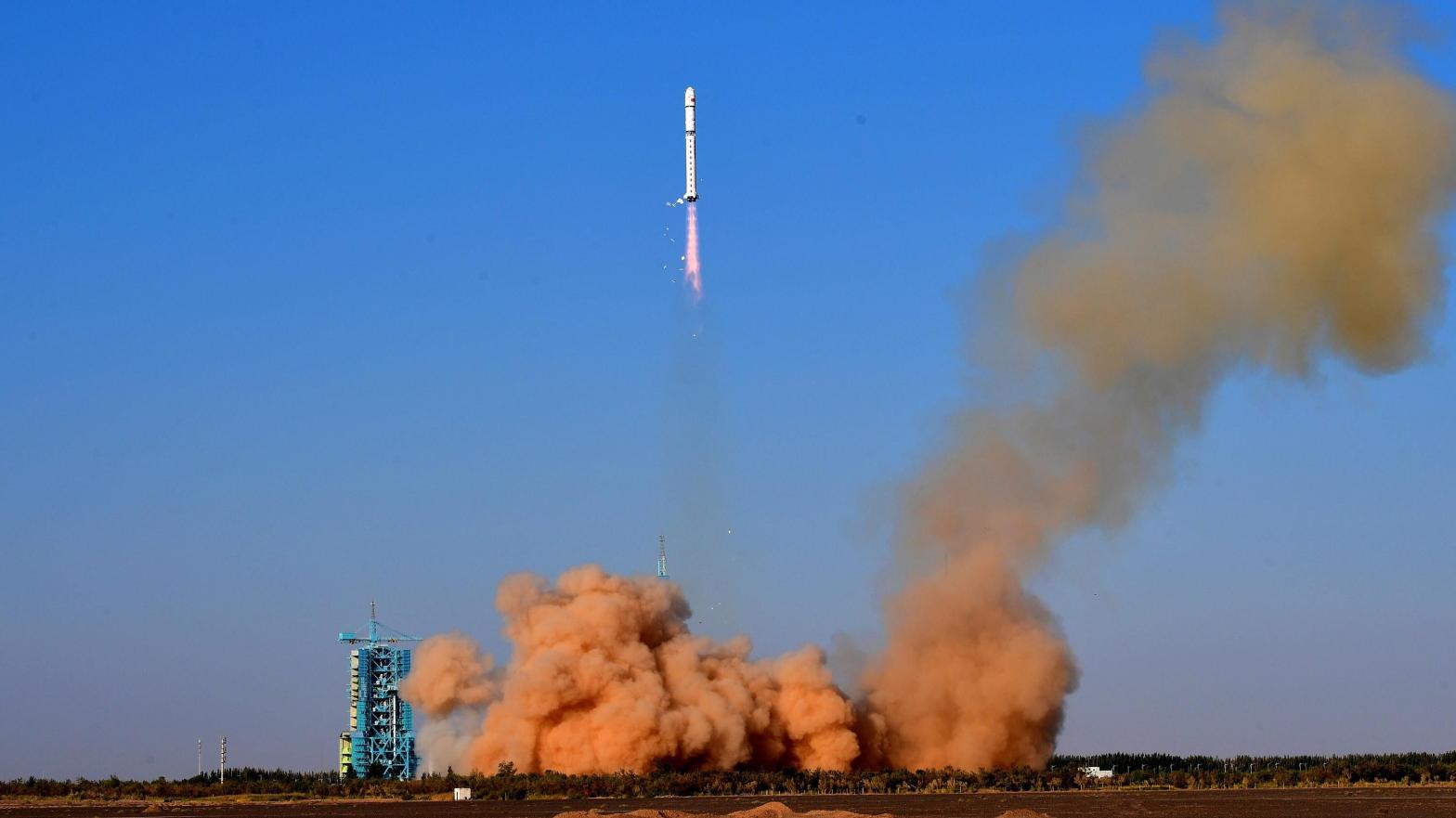 The launch of a Long March 2D rocket in September 2019.  (Photo: Liao Jian, AP)