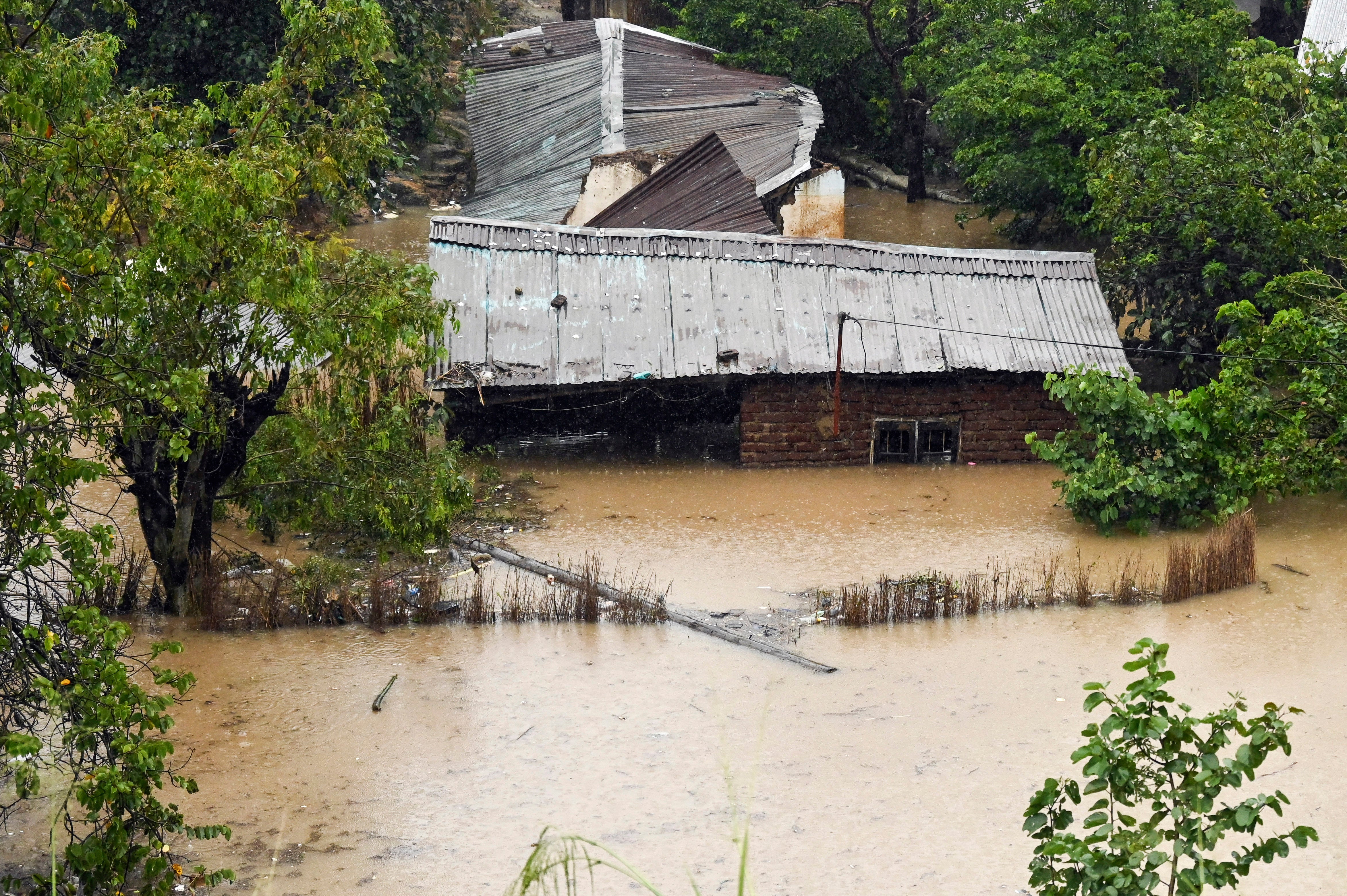 A house submerged in floodwaters in Blantyre, Malawi.  (Photo: Thoko Chikondi, AP)