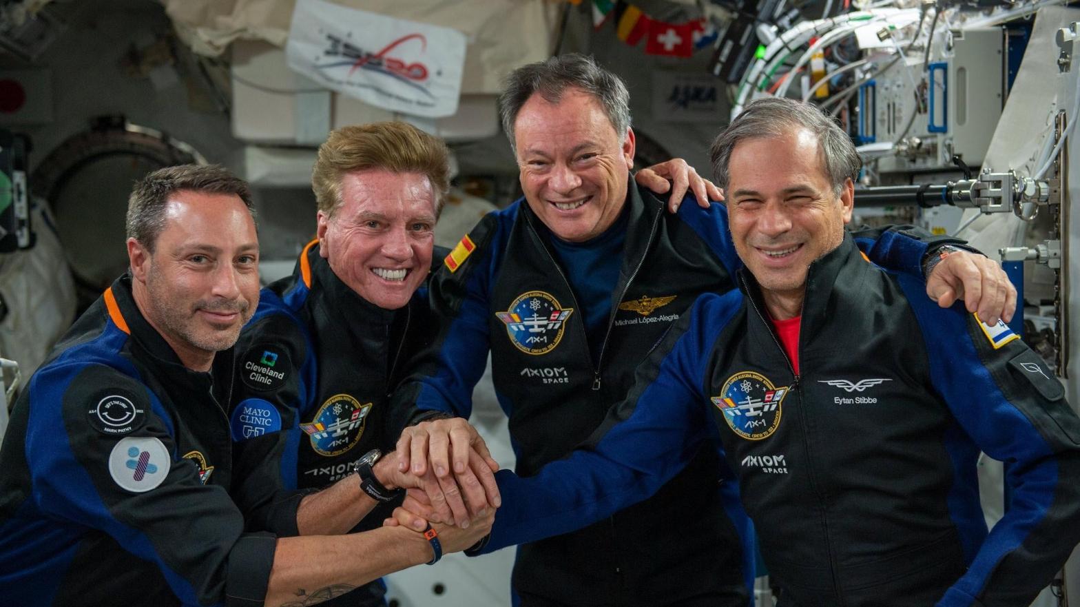 Members of the Ax-1 crew to the ISS. (Photo: Axiom Space)