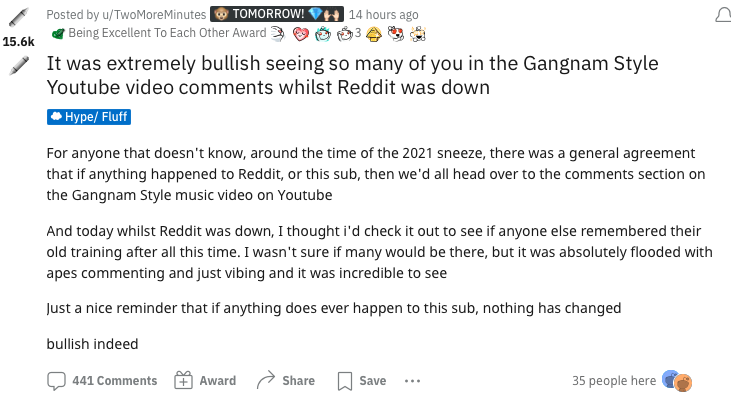 Memestock Traders Flocked to ‘Gangnam Style’ YouTube Comments While Reddit Was Down