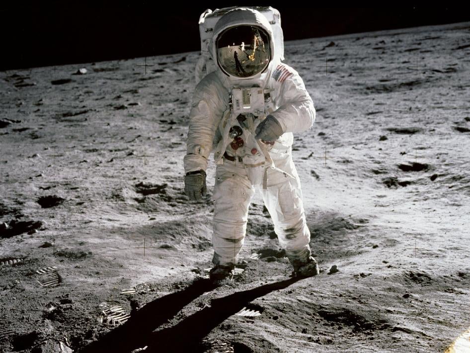Buzz Aldrin during the Apollo 11 Moon walk.  (Photo: NASA)