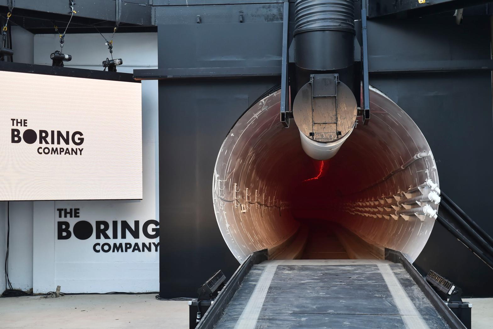 The Boring Company's test tunnel in Hawthorne, California.  (Image: Robyn Beck-Pool, Getty Images)