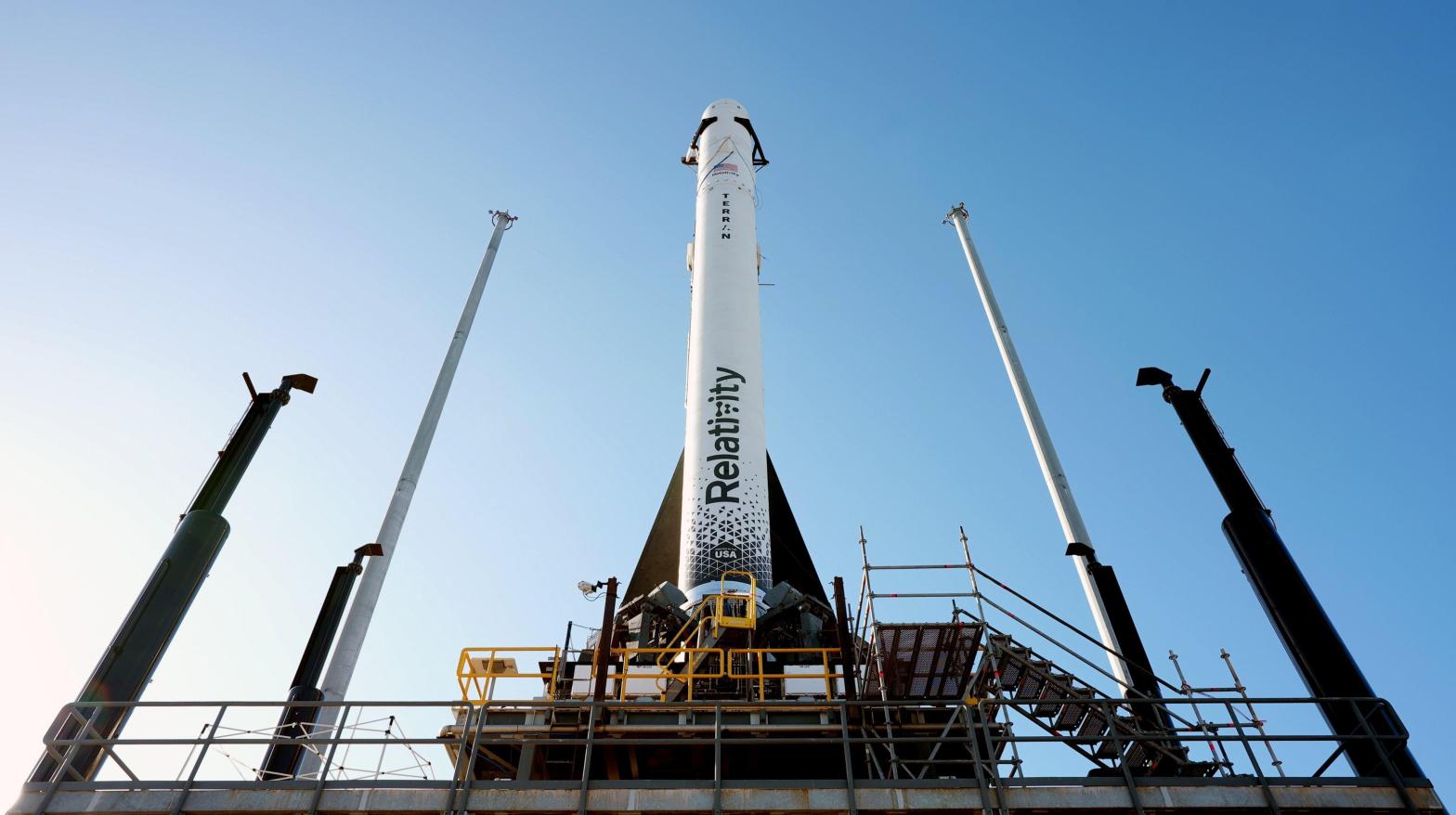 Terran 1 on the launch pad.  (Photo: Relativity Space)
