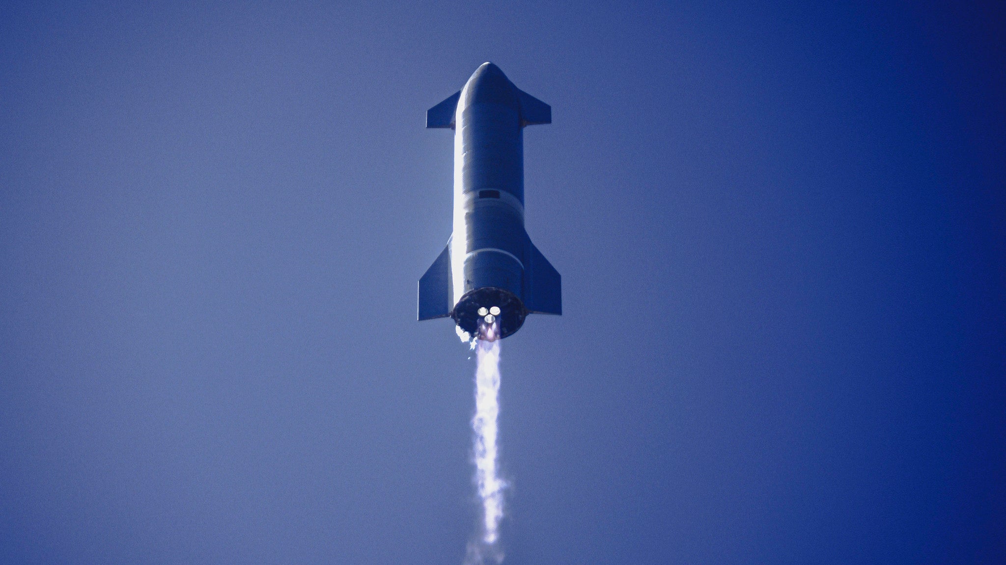 Starship prototype SN during a suborbital test flight, February 3, 2021. (Photo: SpaceX)