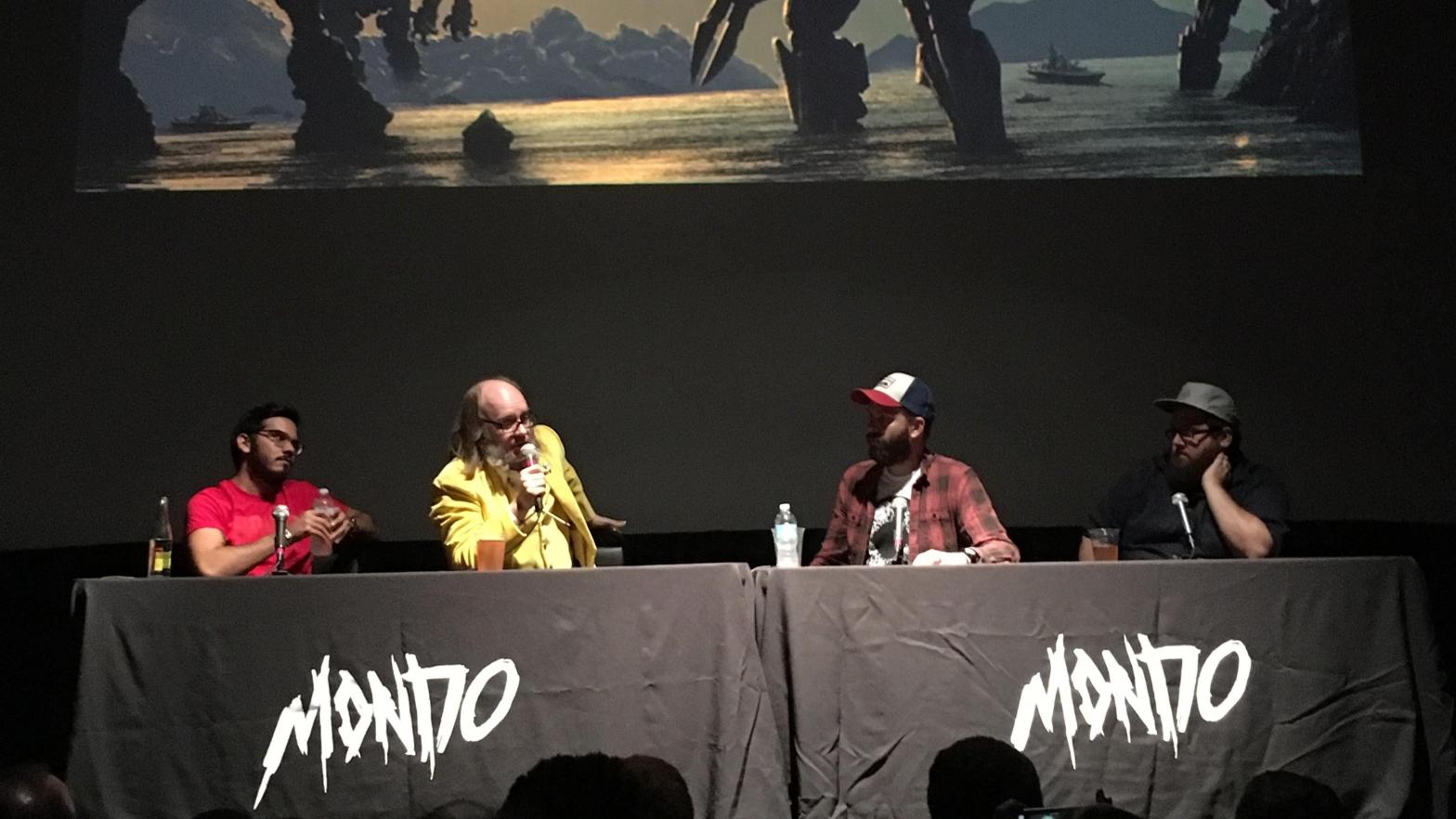 Eric Garza, Rob Jones (left), and Mitch Putnam (far right), seen here in 2015, have been let go from Mondo.  (Photo: Germain Lussier/io9)